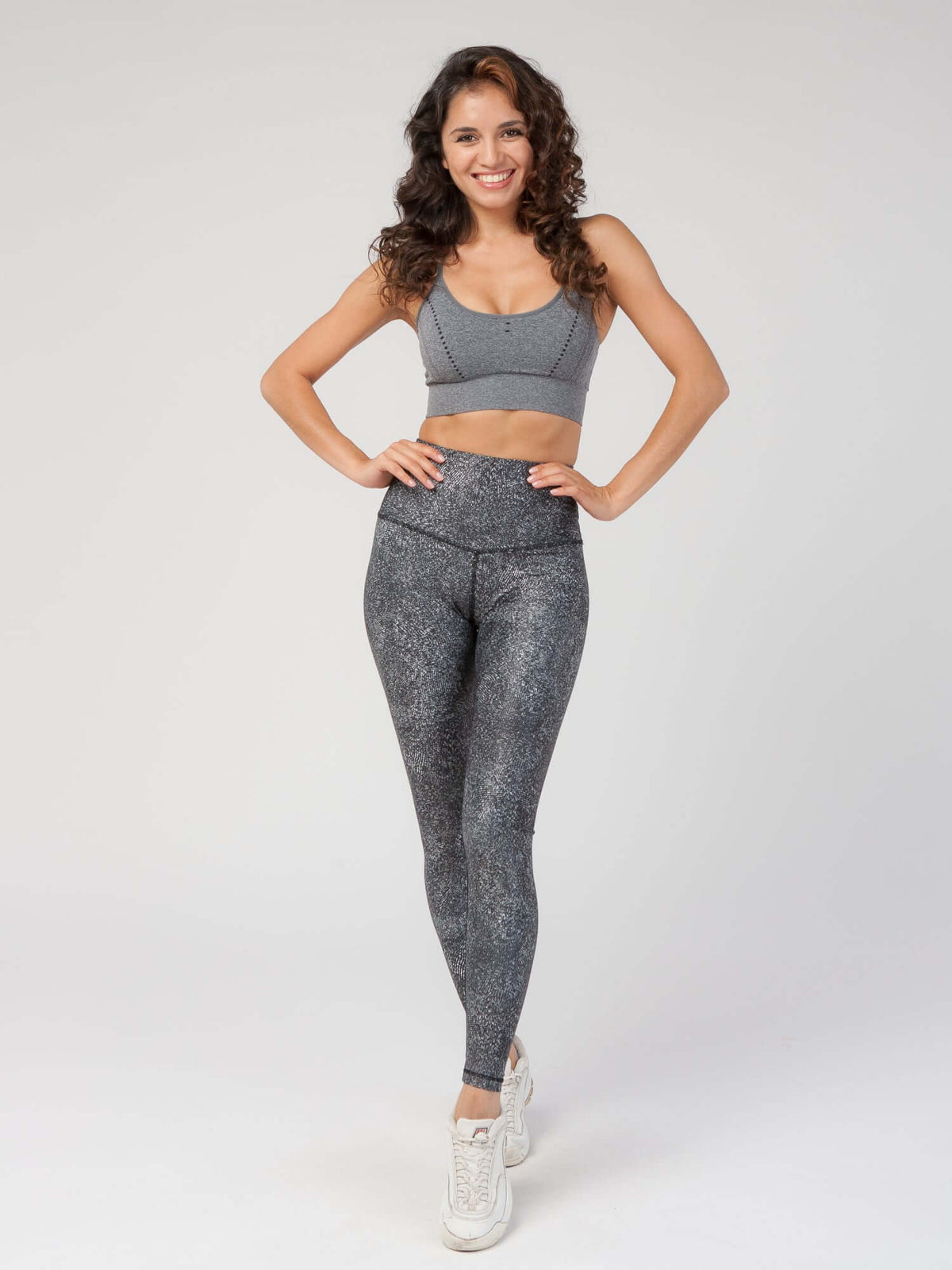 Melange High-Waist Legging Apparel & Accessories > Activewear > Leggings > High-Waist Leggings by Profit Outfits