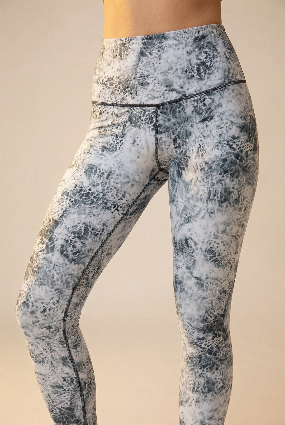 Melange High-Waist Legging Apparel & Accessories > Activewear > Leggings > High-Waist Leggings by Profit Outfits