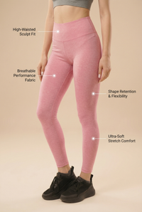 Melange Seamless High-Waist Legging Apparel & Accessories > Activewear > Leggings > High-Waist Leggings by Profit Outfits