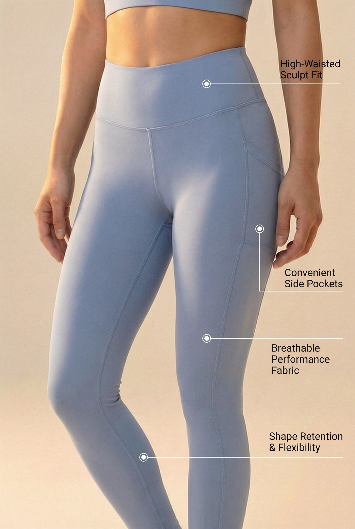 Sculpt Pocket Scrunch Legging  by Profit Outfits