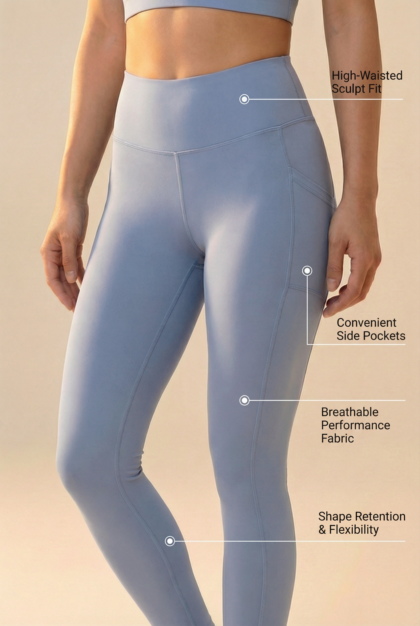 Sculpt Pocket Scrunch Legging  by Profit Outfits