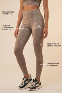 Seamless Melange High-Waist Legging Apparel & Accessories > Activewear > Leggings > High-Waist Leggings by Profit Outfits