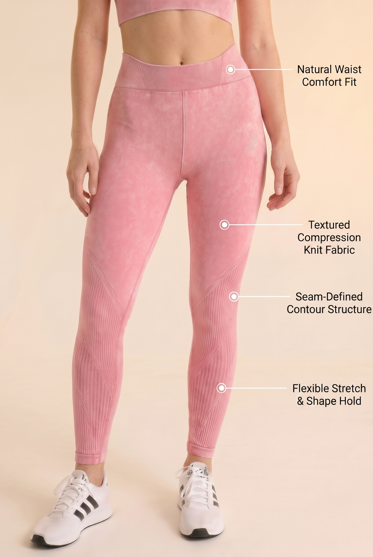 Seamless Melange High-Waist Legging Apparel & Accessories > Activewear > Leggings > High-Waist Leggings by Profit Outfits