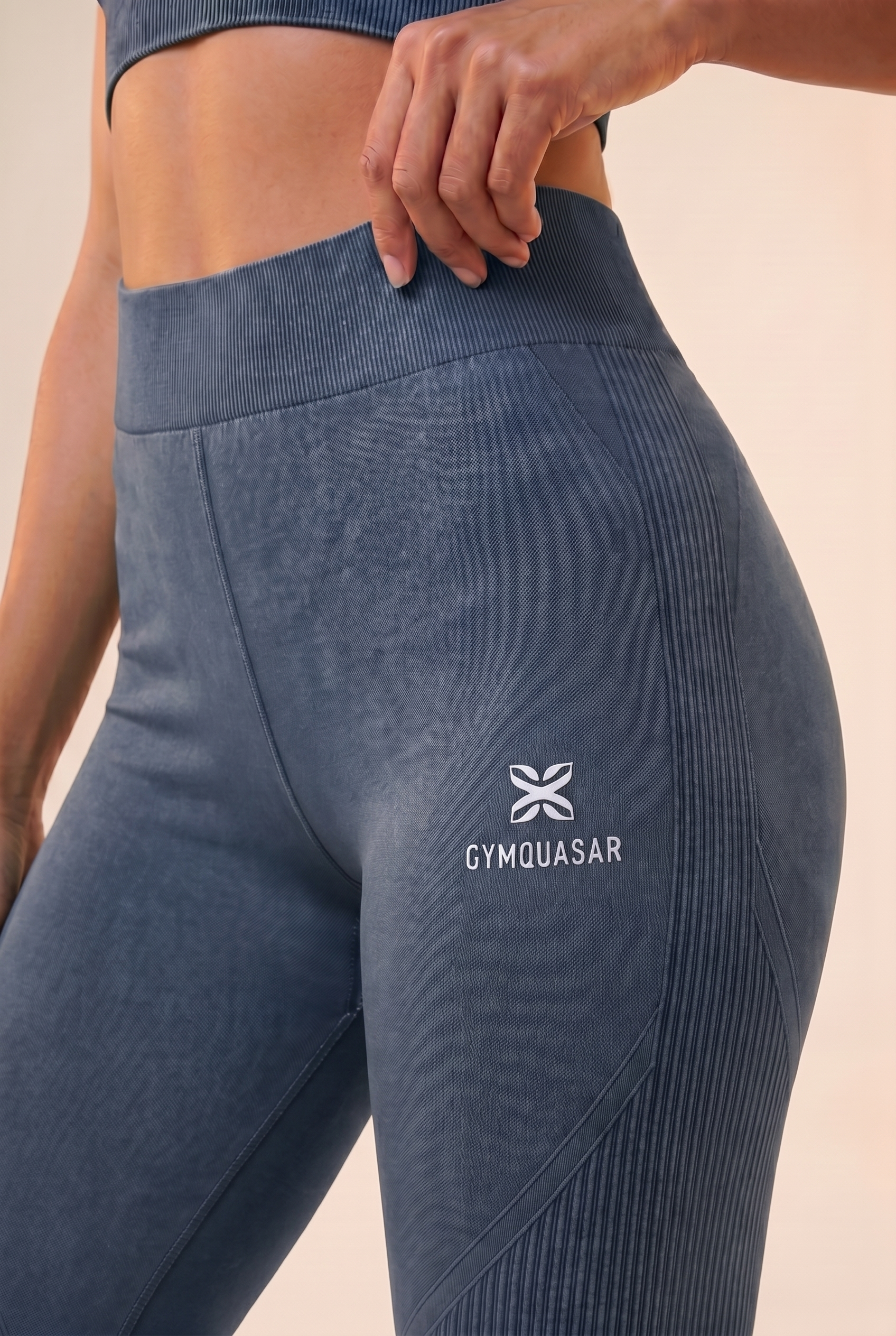 Seamless Melange High-Waist Legging  by PROFIT OUTFITS