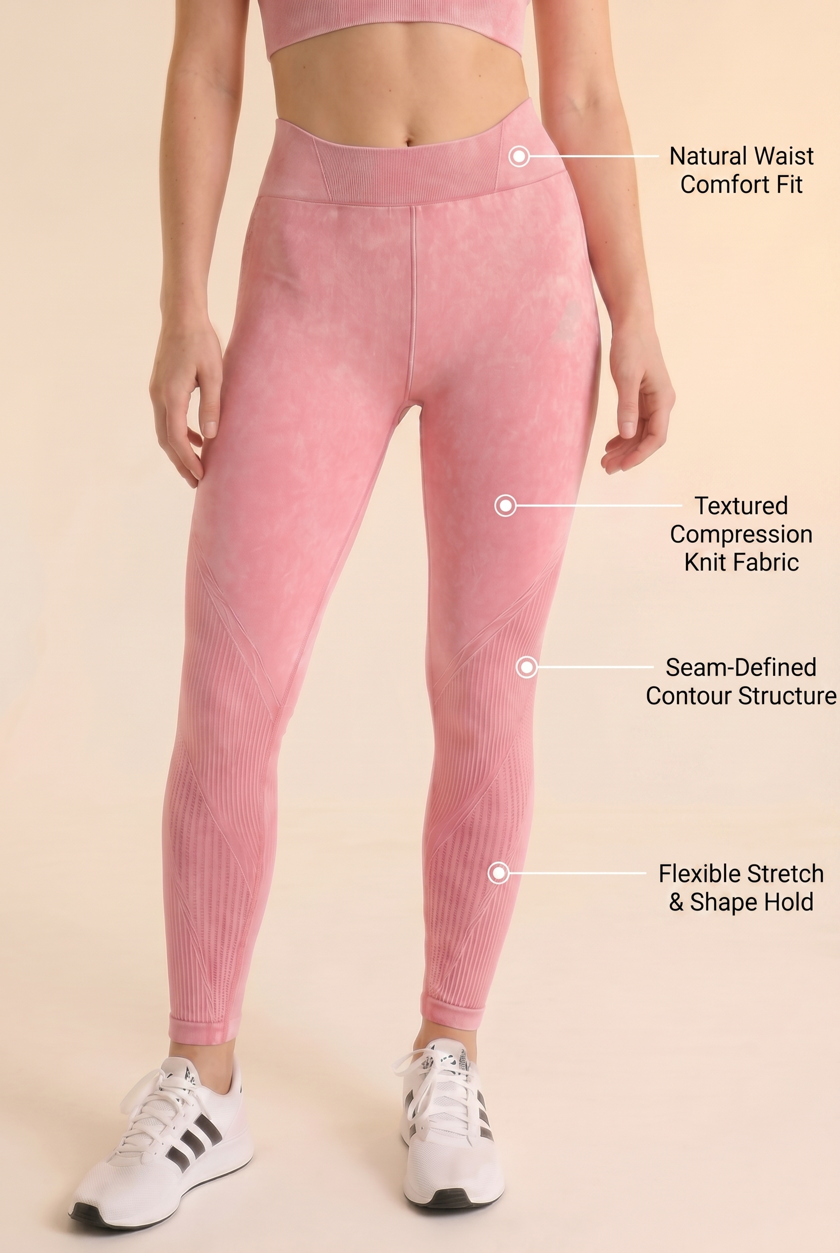 Seamless Melange High-Waist Legging  by PROFIT OUTFITS