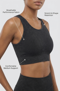 Seamless Melange Sports Bra Apparel & Accessories > Activewear > Sports Bras by Profit Outfits