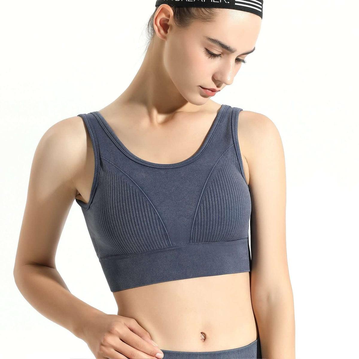 Seamless Melange Sports Bra Apparel & Accessories > Activewear > Sports Bras by Profit Outfits