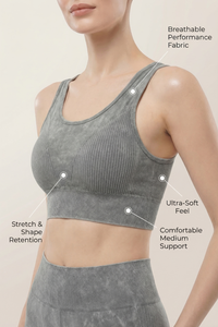 Seamless Melange Sports Bra Apparel & Accessories > Activewear > Sports Bras by Profit Outfits