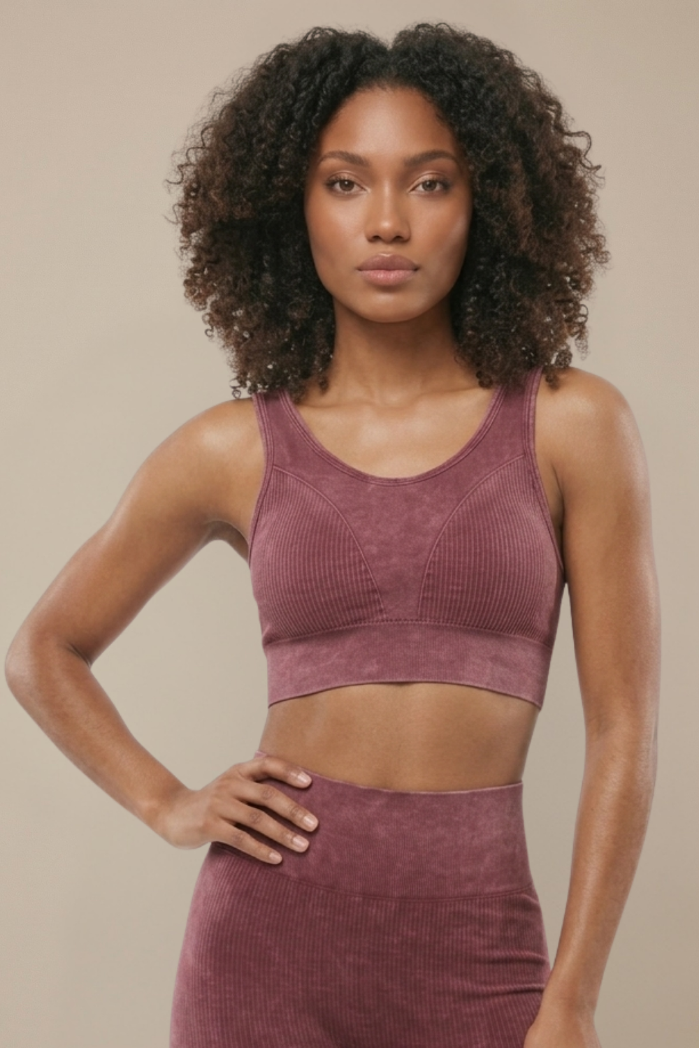 Seamless Melange Sports Bra Apparel & Accessories > Activewear > Sports Bras by Profit Outfits