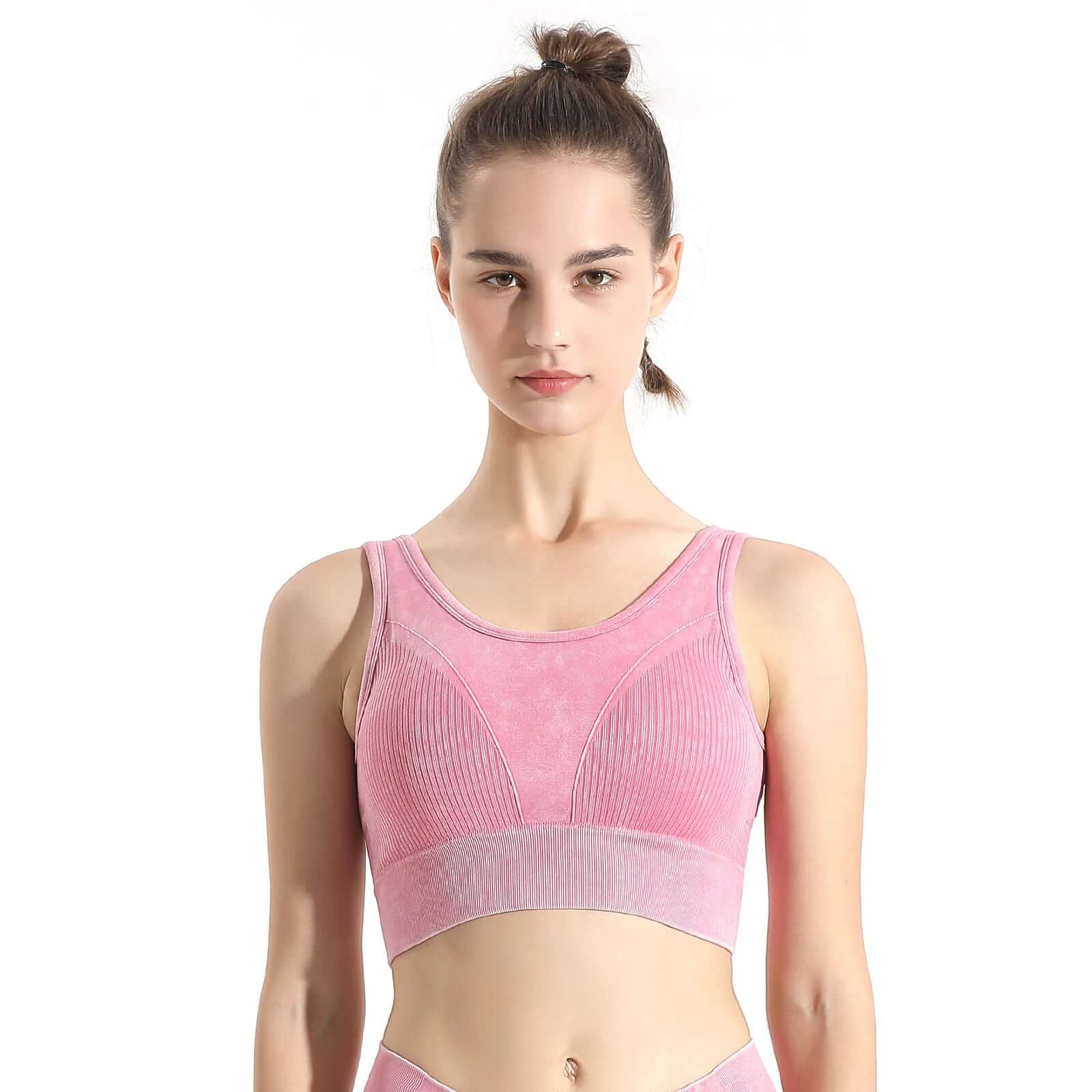 Seamless Melange Sports Bra  by PROFIT OUTFITS