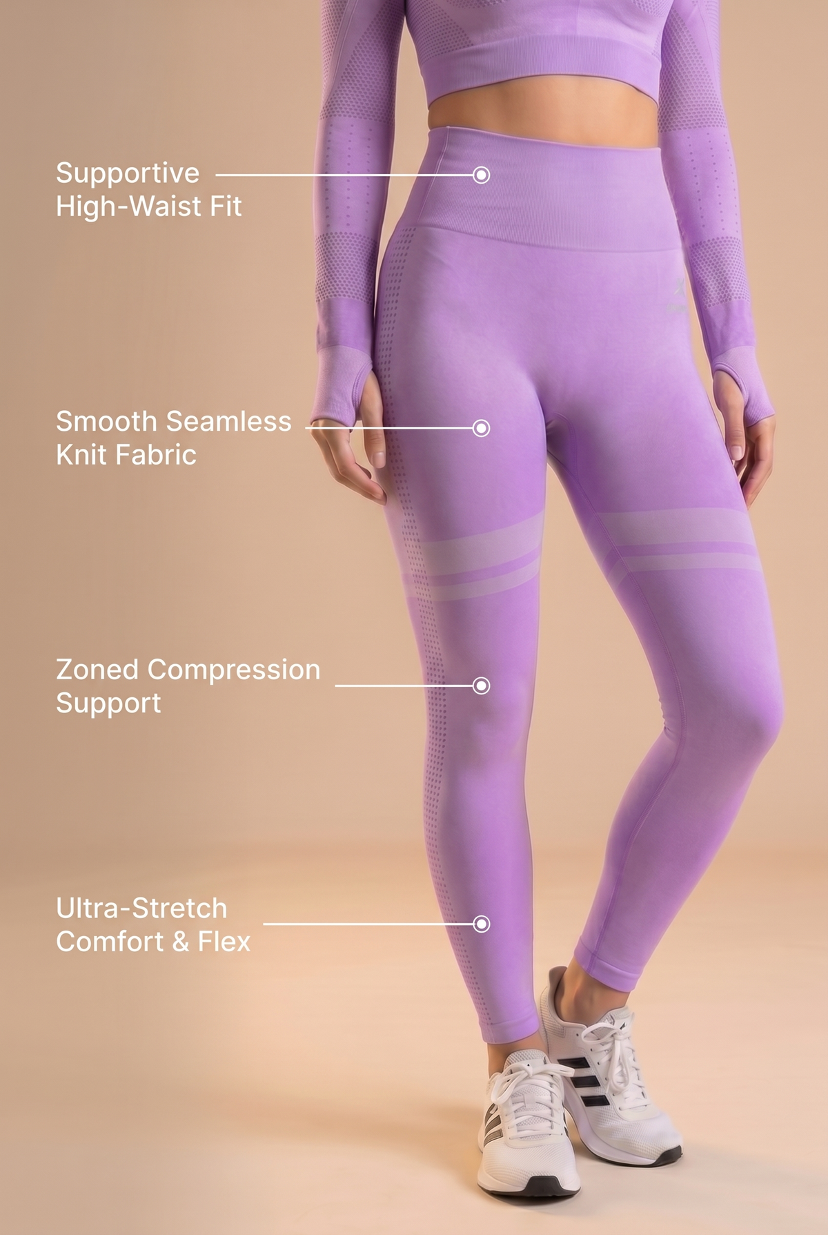 Seamless Performance Legging Apparel & Accessories > Activewear > Leggings > High-Waist Leggings by Profit Outfits