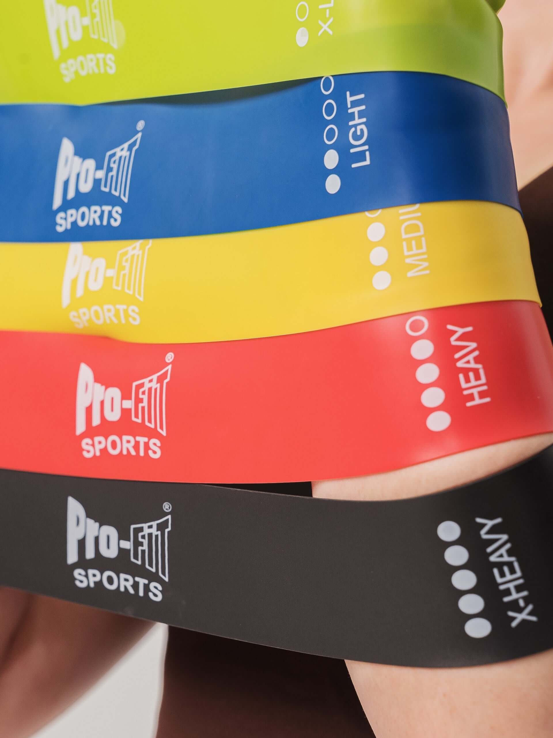 Set of Five Multicolor Weight Resistance Band  by Profit Outfits