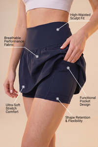 SoftTouch 3-Pocket Skorts Apparel & Accessories > Activewear > Skorts by Profit Outfits