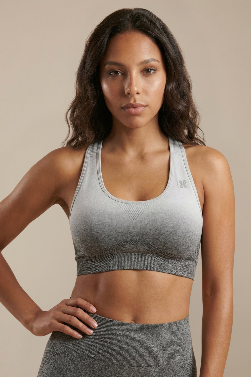 SoftTouch Ombre Bra - Grey/White Apparel & Accessories > Activewear > Sports Bras by Profit Outfits