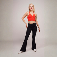 SoftTouch Pocket High-Waist Flare Legging Apparel & Accessories > Activewear > Leggings > Flare Leggings by Profit Outfits