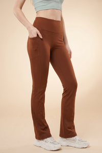 SoftTouch Pocket High-Waist Flare Legging Apparel & Accessories > Activewear > Leggings > Flare Leggings by Profit Outfits