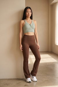 SoftTouch Pocket High-Waist Flare Legging Apparel & Accessories > Activewear > Leggings > Flare Leggings by Profit Outfits