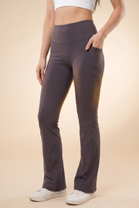 SoftTouch Pocket High-Waist Flare Legging Apparel & Accessories > Activewear > Leggings > Flare Leggings by Profit Outfits