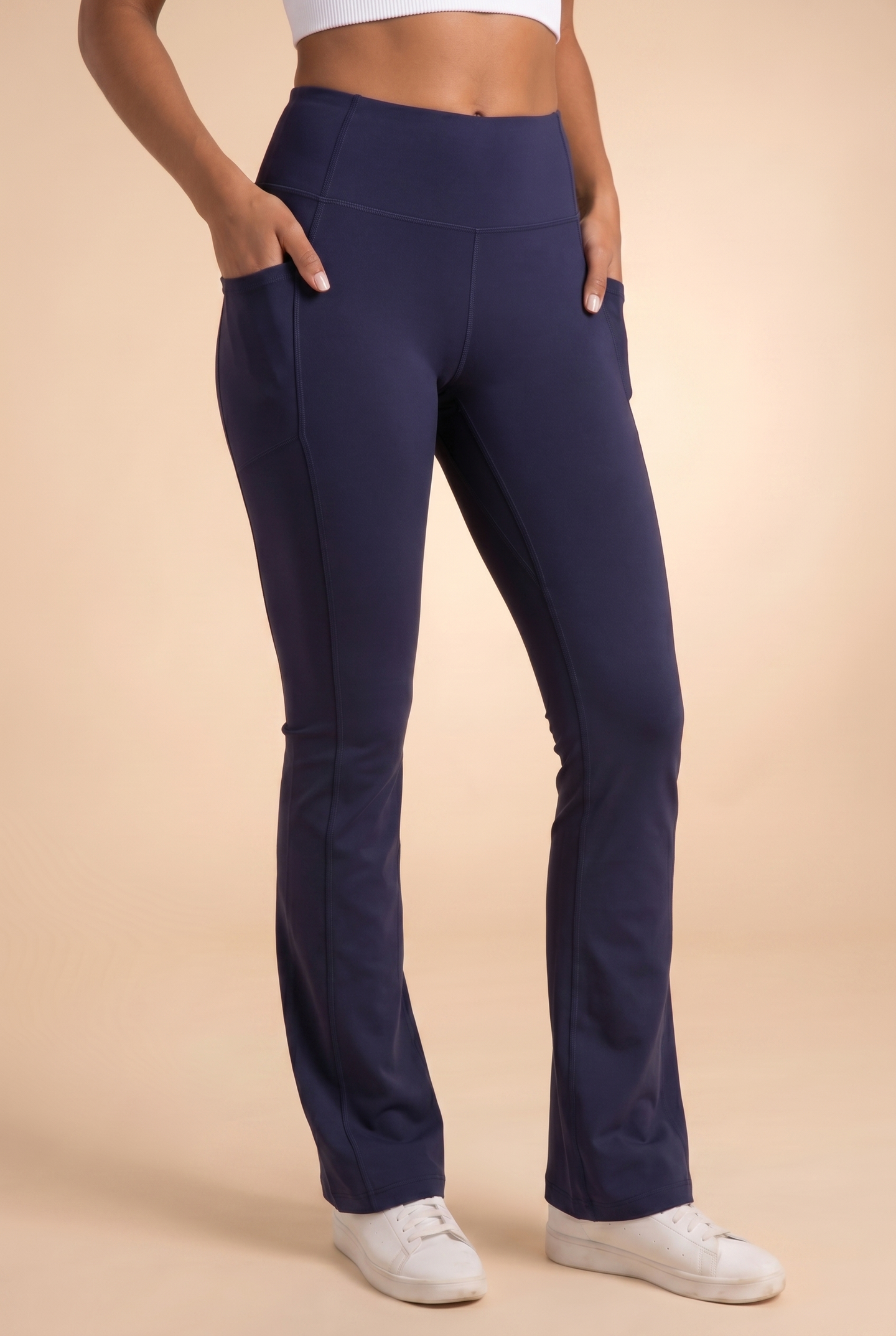 SoftTouch Pocket High-Waist Flare Legging  by PROFIT OUTFITS