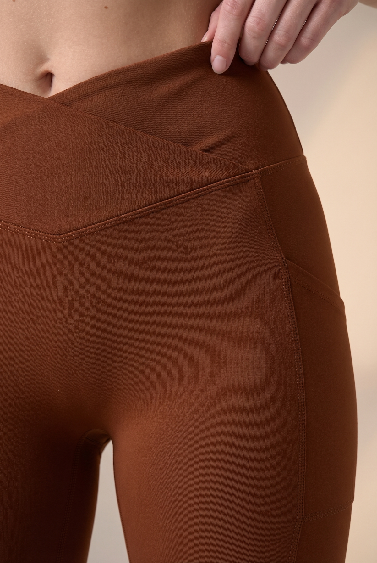 SoftTouch Pocket V-Waist Flare Legging Apparel & Accessories > Activewear > Leggings > Flare Leggings by Profit Outfits