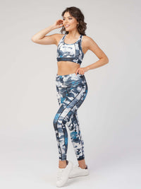 StudioPrint Blue Camo High-Waist Legging Apparel & Accessories > Activewear > Leggings > High-Waist Leggings by Profit Outfits