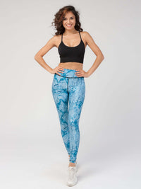 StudioPrint Blue Marble High-Waist Legging Apparel & Accessories > Activewear > Leggings > High-Waist Leggings by Profit Outfits