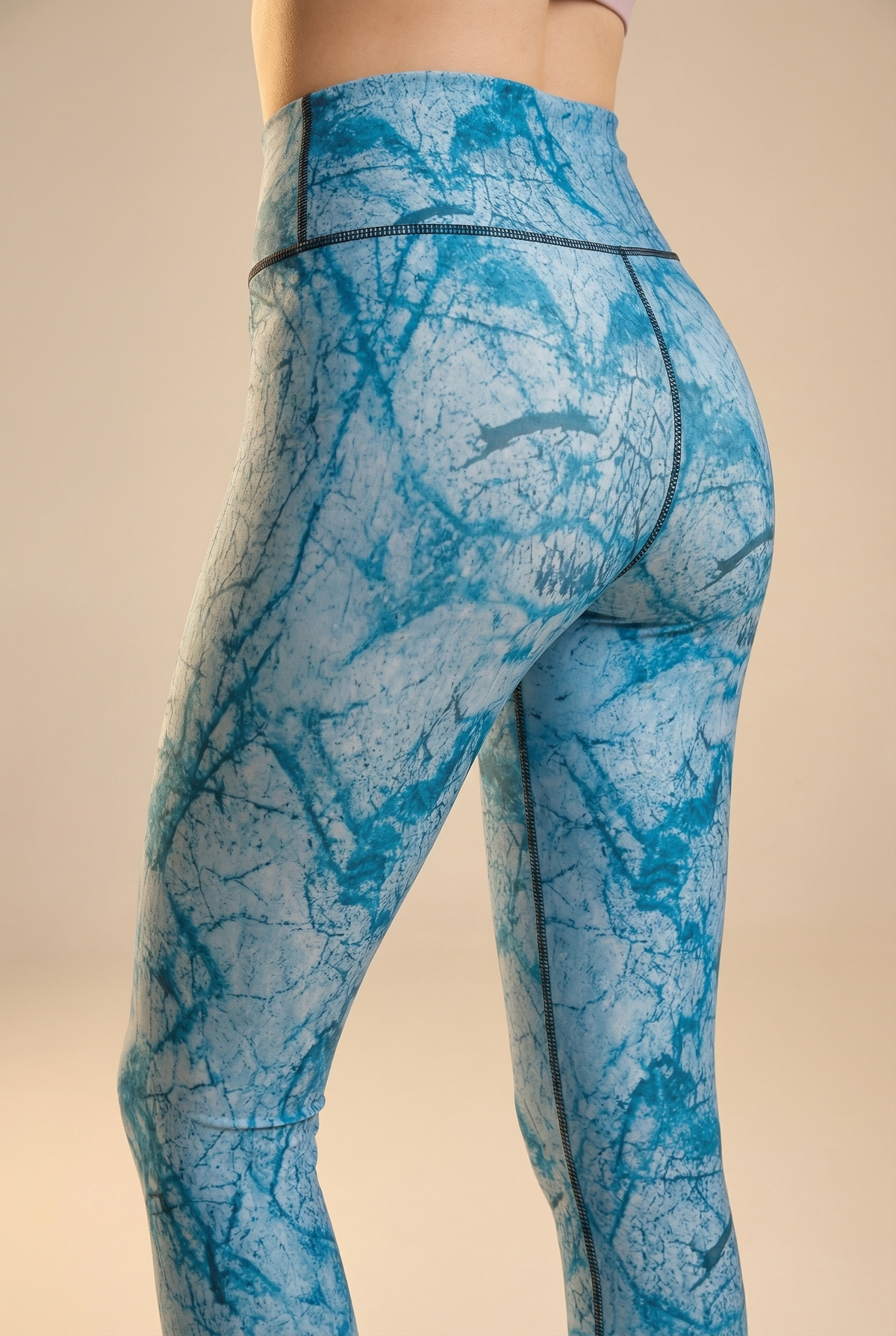 StudioPrint Blue Marble High-Waist Legging Apparel & Accessories > Activewear > Leggings > High-Waist Leggings by Profit Outfits