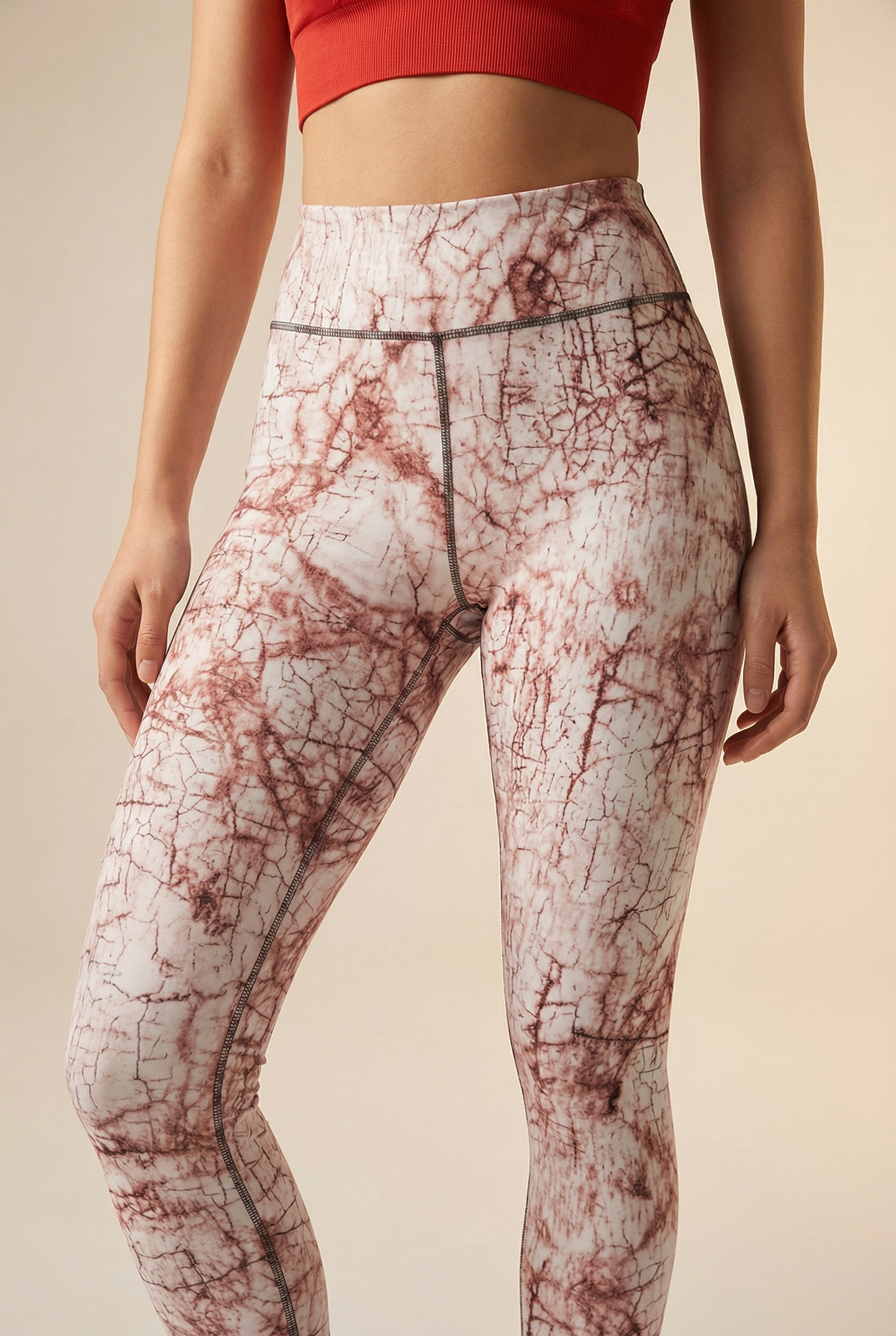 StudioPrint Blue Marble High-Waist Legging  by PROFIT OUTFITS
