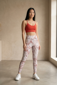 StudioPrint Blue Marble High-Waist Legging  by PROFIT OUTFITS