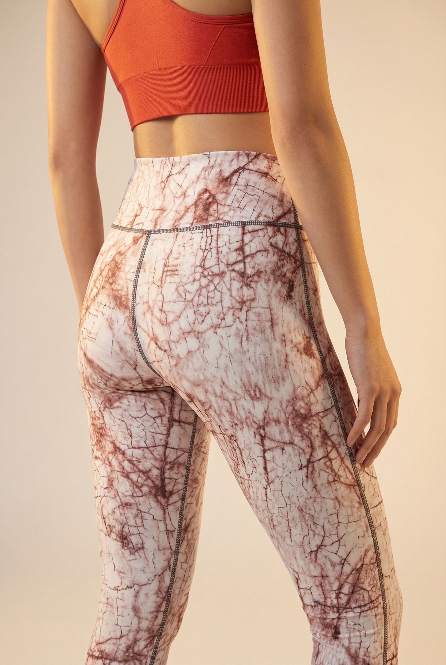 StudioPrint Blue Marble High-Waist Legging  by PROFIT OUTFITS