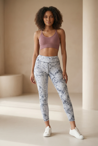 StudioPrint Blue Marble High-Waist Legging  by PROFIT OUTFITS