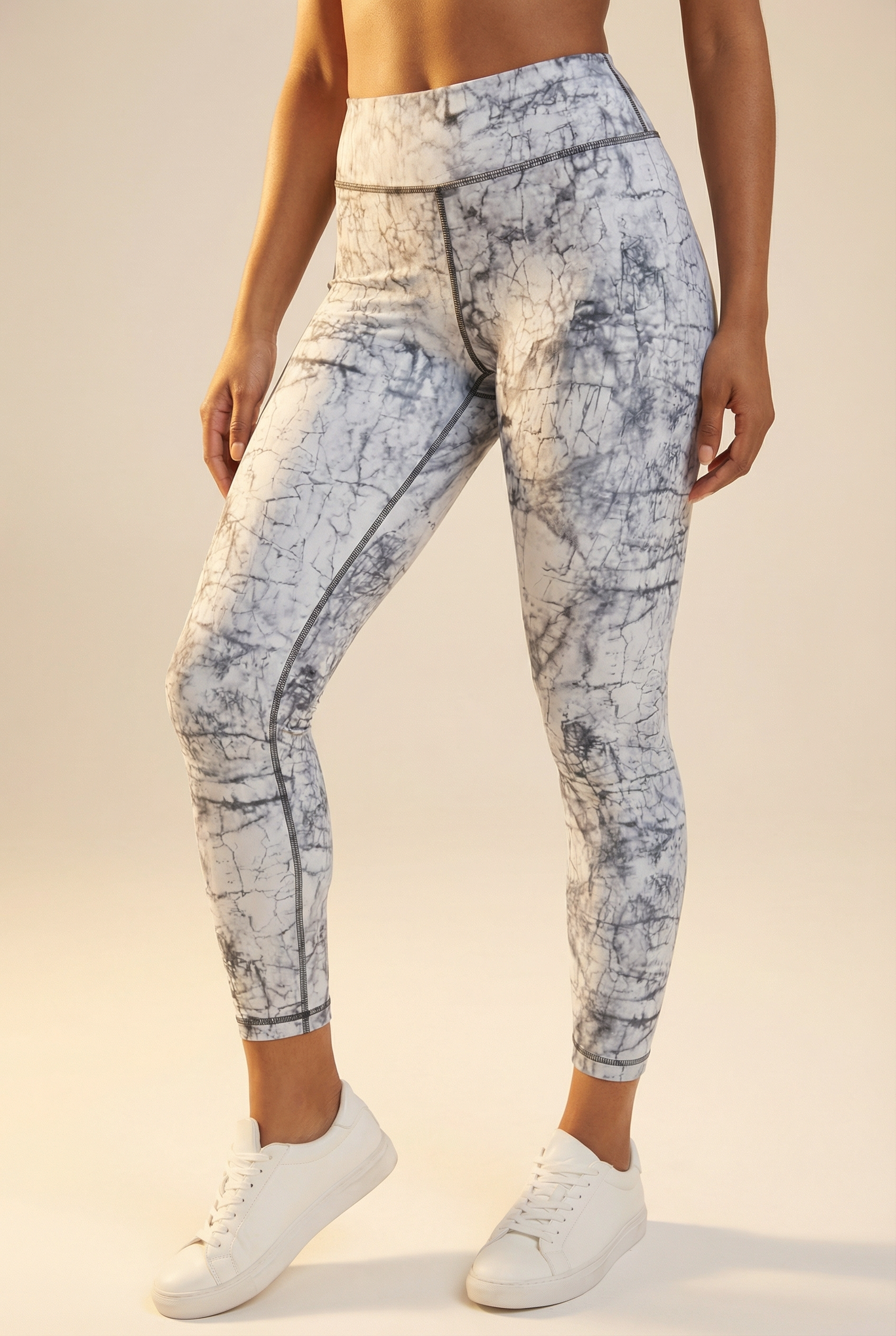 StudioPrint Blue Marble High-Waist Legging  by PROFIT OUTFITS