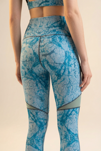 StudioPrint Blue Print High-Waist Legging Apparel & Accessories > Activewear > Leggings > High-Waist Leggings by Profit Outfits