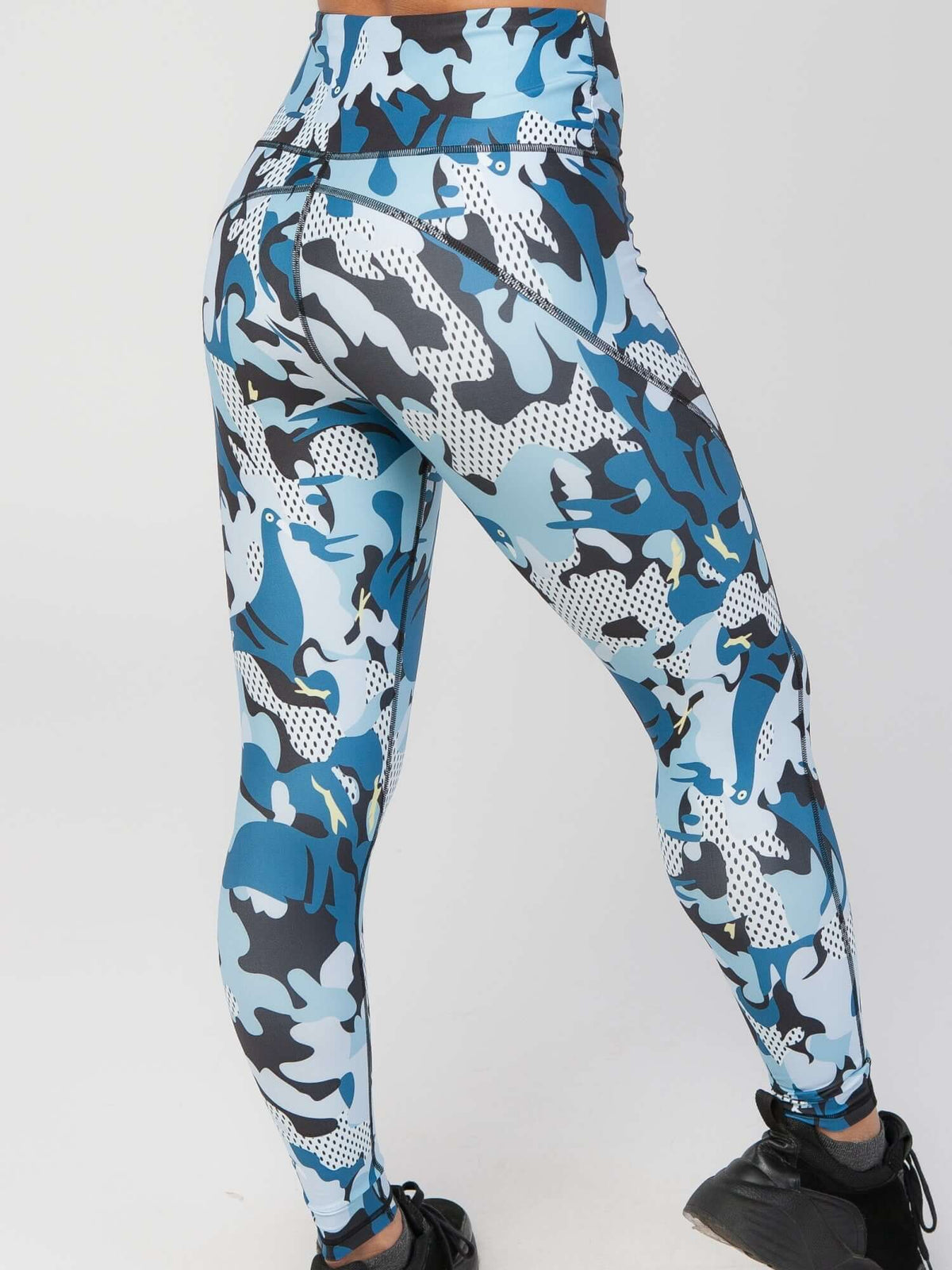 StudioPrint Camo High-Waist Legging Apparel & Accessories > Activewear > Leggings > High-Waist Leggings by Profit Outfits