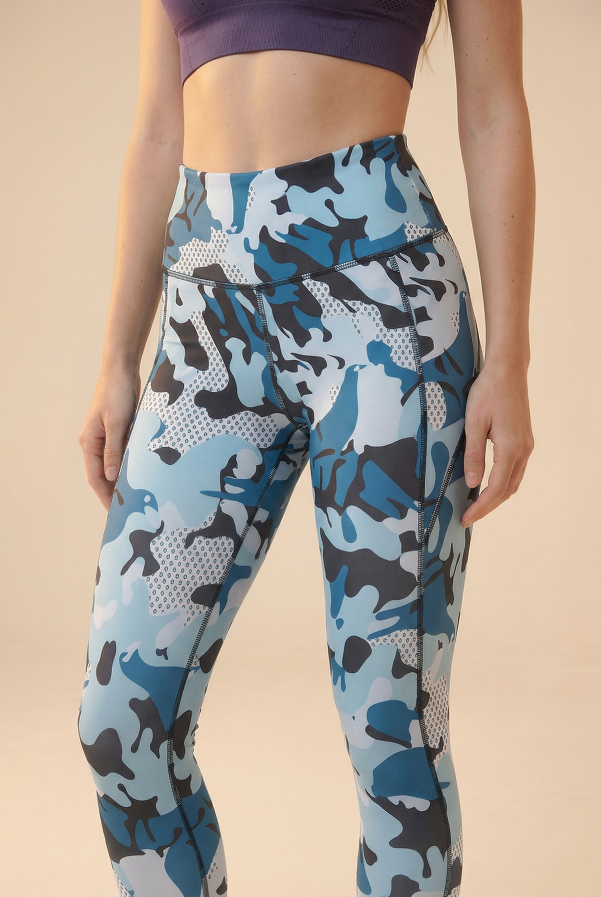 StudioPrint Camo High-Waist Legging Apparel & Accessories > Activewear > Leggings > High-Waist Leggings by Profit Outfits