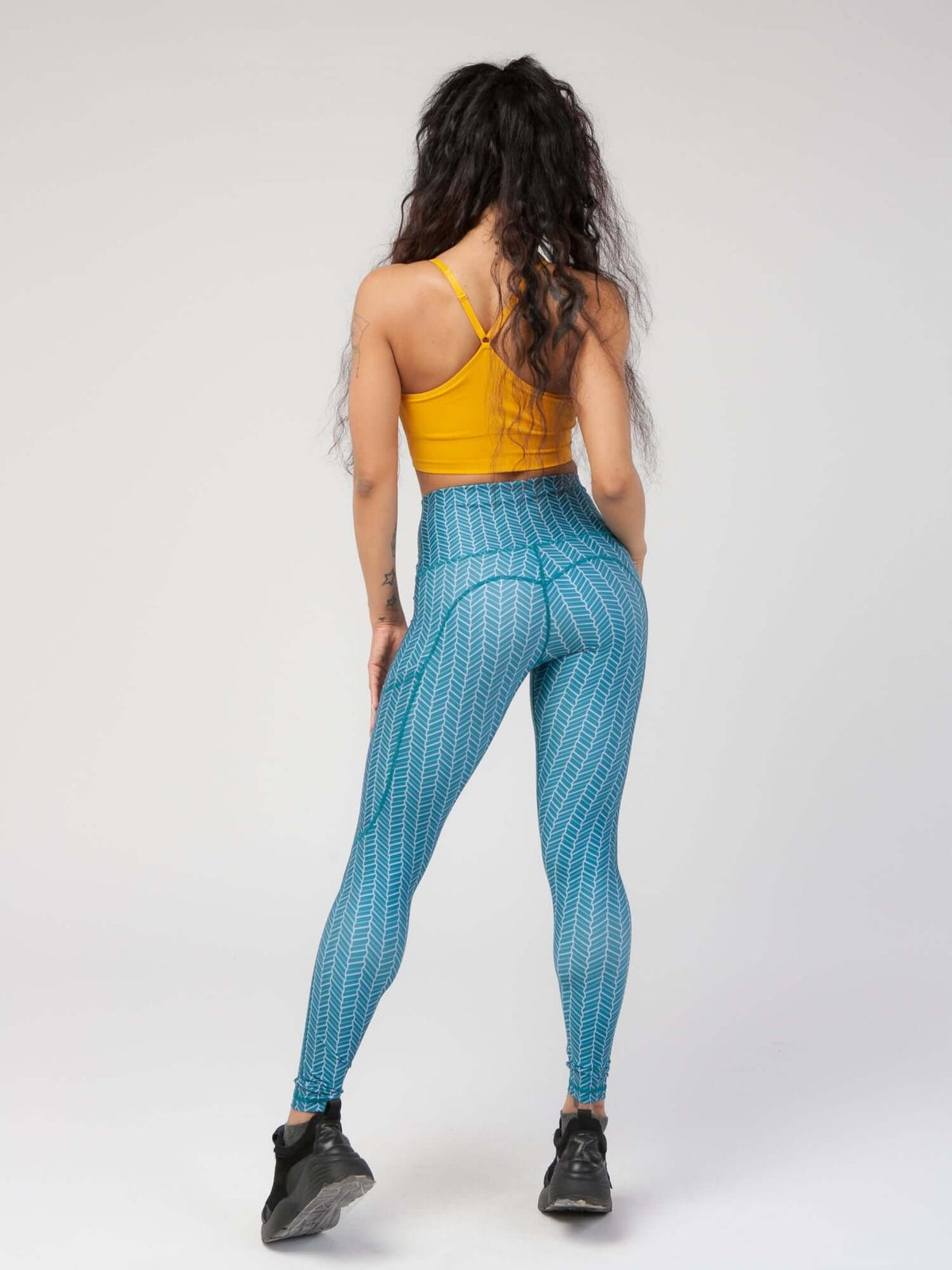 StudioPrint Geo Pocket High-Waist Legging Apparel & Accessories > Activewear > Leggings > High-Waist Leggings by Profit Outfits