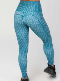 StudioPrint Geo Pocket High-Waist Legging Apparel & Accessories > Activewear > Leggings > High-Waist Leggings by Profit Outfits
