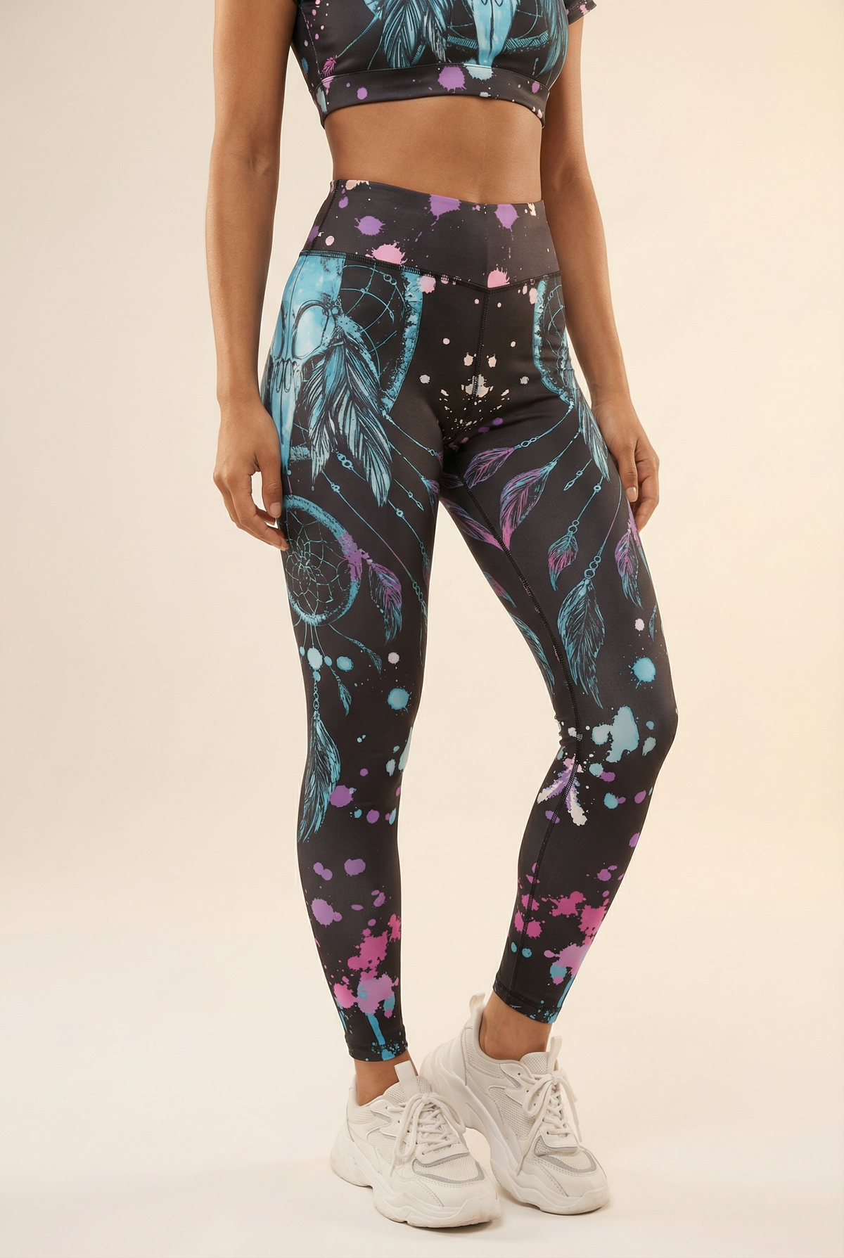 StudioPrint High-Waist Legging Apparel & Accessories > Activewear > Leggings > High-Waist Leggings by Profit Outfits