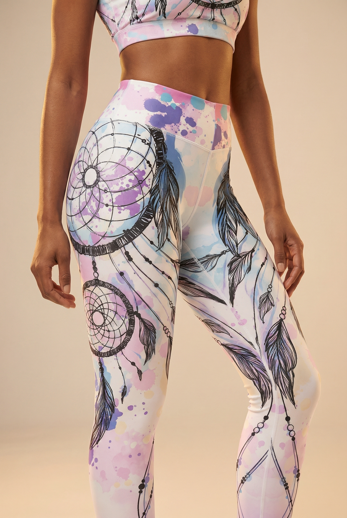 StudioPrint High-Waist Legging Apparel & Accessories > Activewear > Leggings > High-Waist Leggings by Profit Outfits