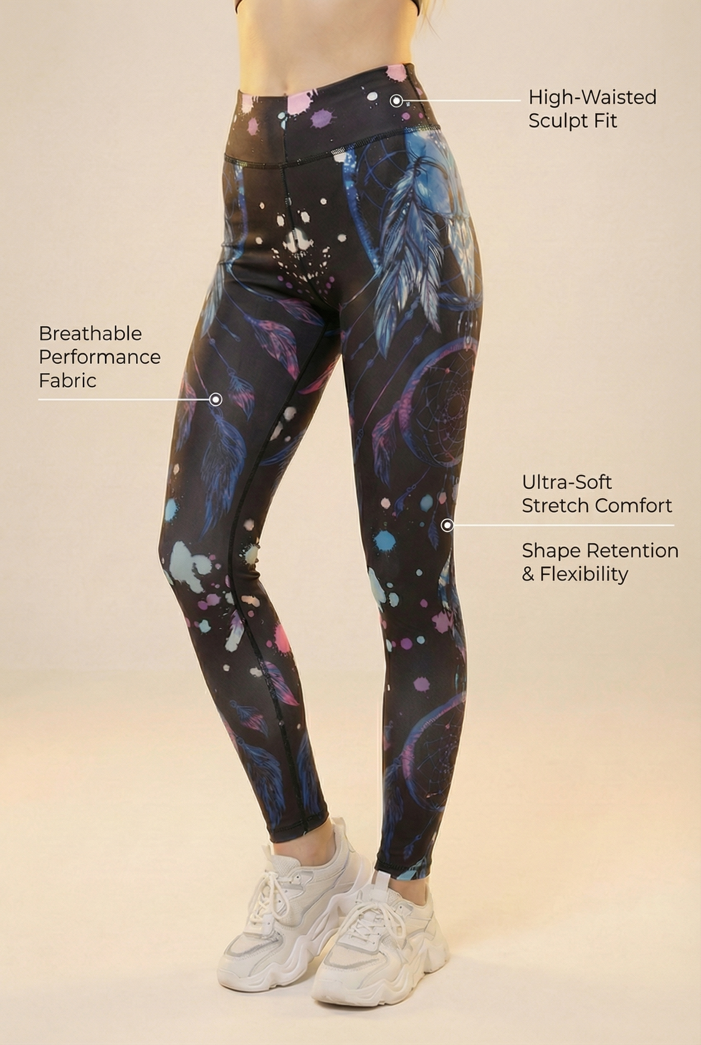 StudioPrint High-Waist Legging  by PROFIT OUTFITS