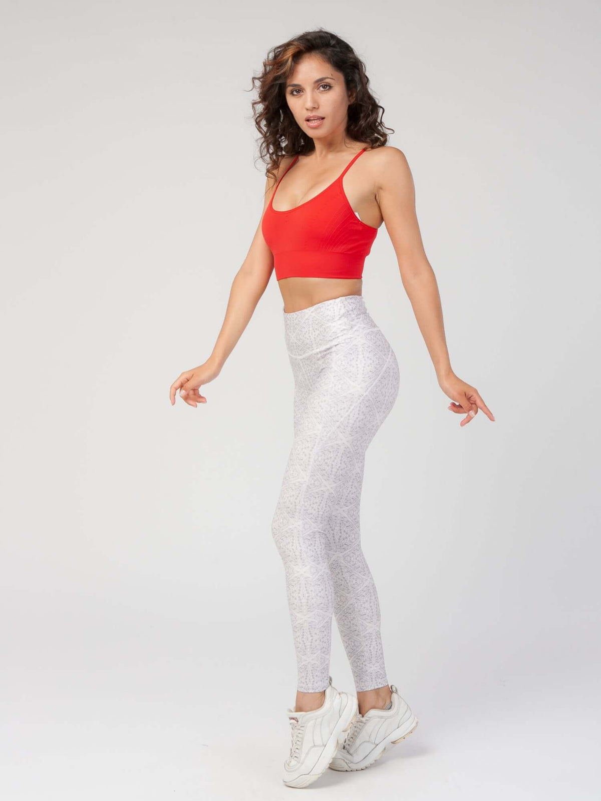 StudioPrint Light Geo High-Waist Legging in White Star
