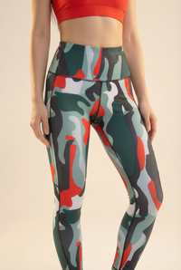 StudioPrint Multi Camo High-Waist Legging Apparel & Accessories > Activewear > Leggings > High-Waist Leggings by Profit Outfits