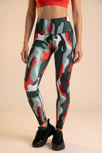 StudioPrint Multi Camo High-Waist Legging Apparel & Accessories > Activewear > Leggings > High-Waist Leggings by Profit Outfits