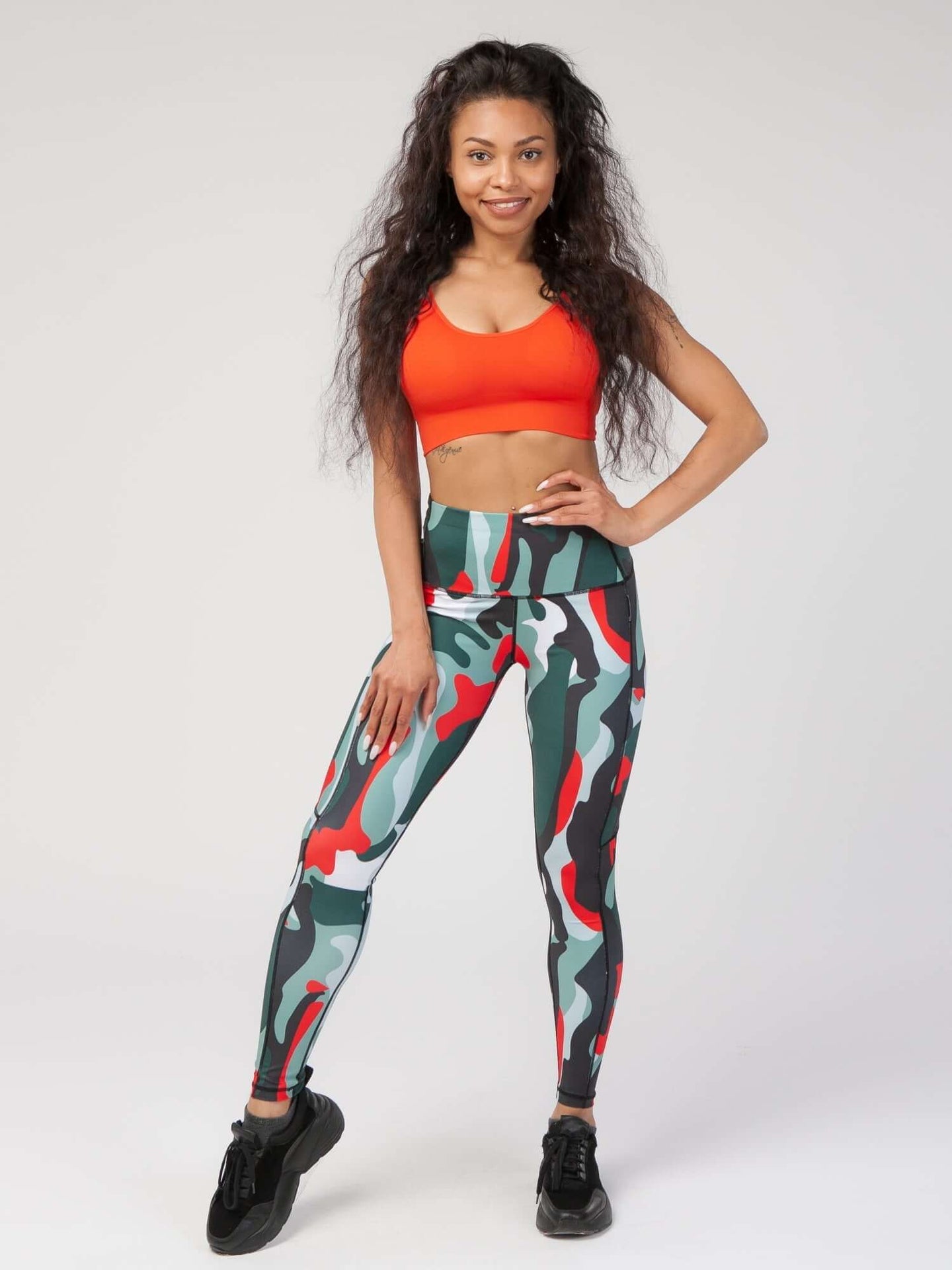 StudioPrint Multi Camo High-Waist Legging  by PROFIT OUTFITS