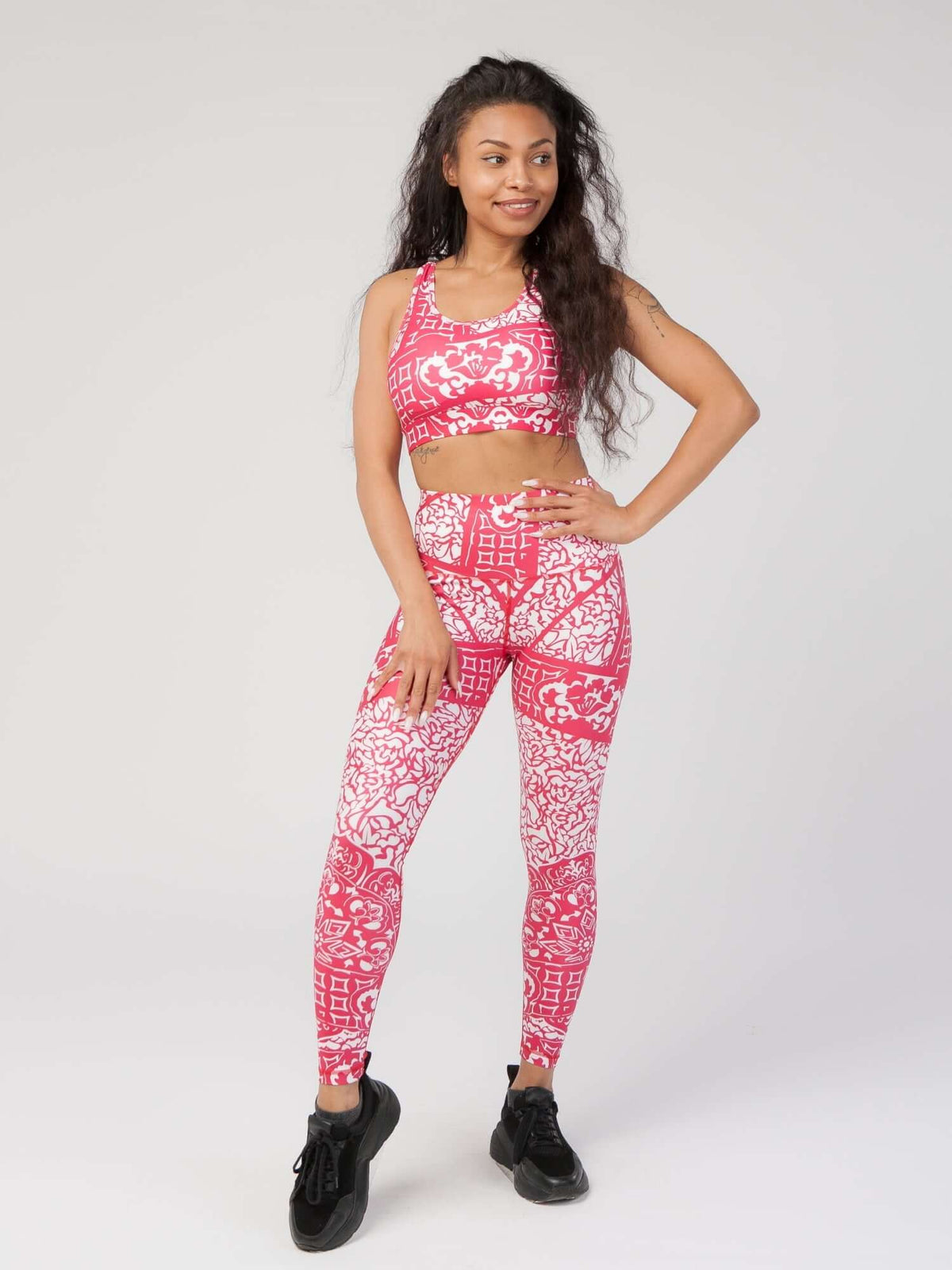 StudioPrint Ornamental High-Waist Legging Apparel & Accessories > Activewear > Leggings > High-Waist Leggings by Profit Outfits