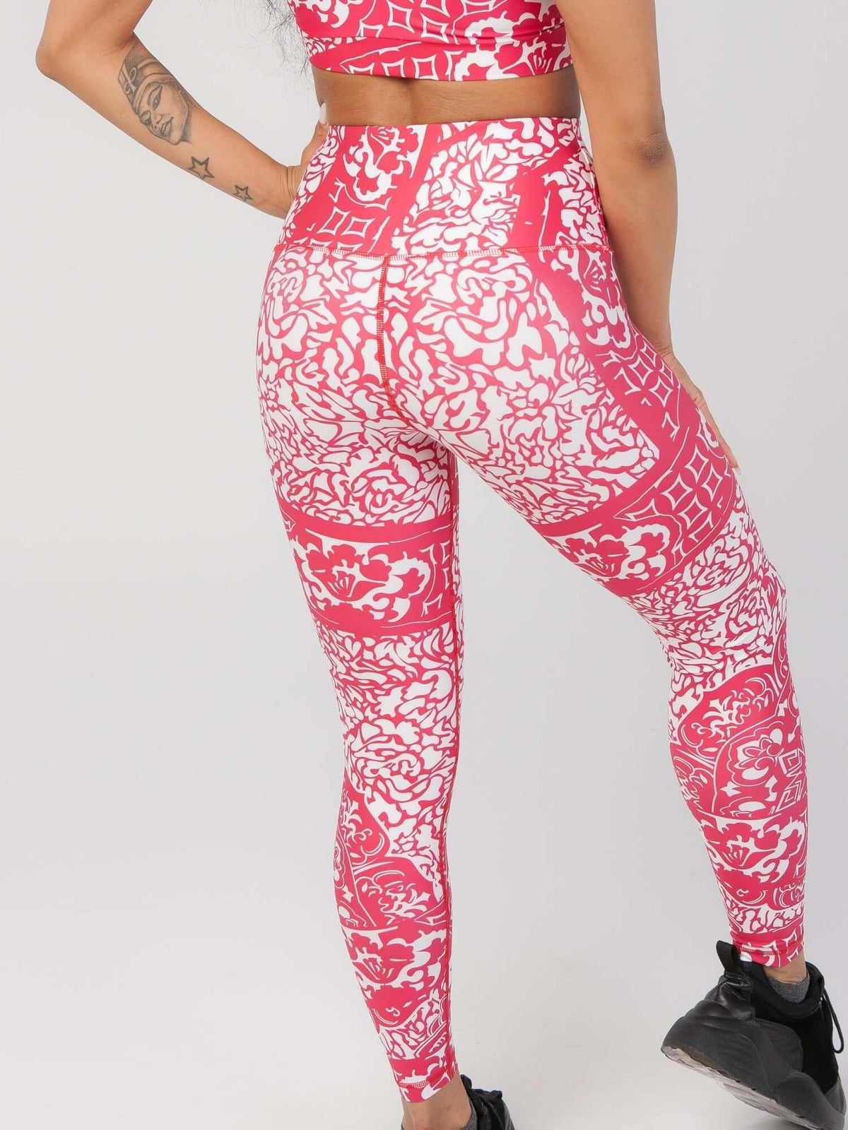 StudioPrint Ornamental High-Waist Legging Apparel & Accessories > Activewear > Leggings > High-Waist Leggings by Profit Outfits