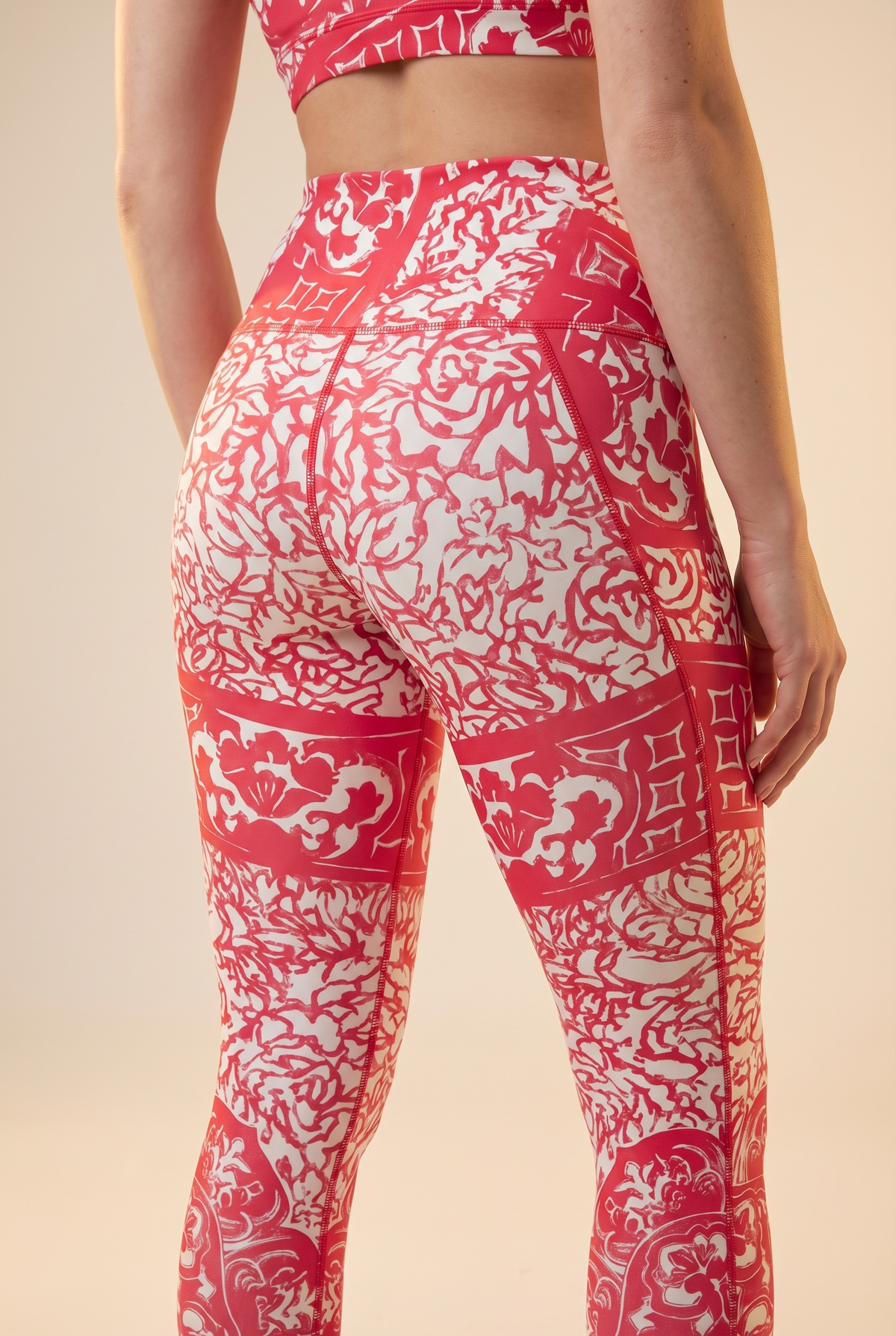 StudioPrint Ornamental High-Waist Legging Apparel & Accessories > Activewear > Leggings > High-Waist Leggings by Profit Outfits