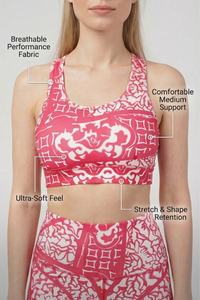 StudioPrint Ornamental Sports Bra Apparel & Accessories > Activewear > Sports Bras by Profit Outfits