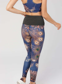 StudioPrint Peacock Feather Sports Legging Apparel & Accessories > Activewear > Leggings > High-Waist Leggings by Profit Outfits