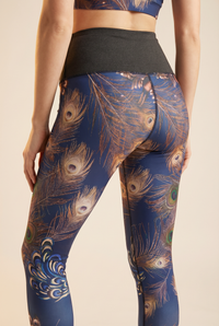 StudioPrint Peacock Feather Sports Legging Apparel & Accessories > Activewear > Leggings > High-Waist Leggings by Profit Outfits